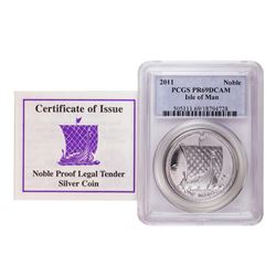 2011 Proof Isle of Man Silver Coin PCGS PR69DCAM
