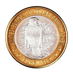 .999 Fine Silver Edgewater Laughlin, Nevada $10 Limited Edition Gaming Token