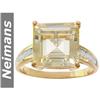 Image 1 : USGL Certified 4.00 ct Citrine & Diamond Ring 14kt Gold