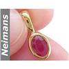 Image 1 : Gem Certified .75 ct Ruby Solitaire Pendant 14kt Gold