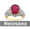 Image 1 : Antique 6.75 ct Certified Ruby & Diamond Ring 14kt Gold