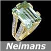 Image 1 : Gem Quality 2.25 ct Green Tourmaline & VS Diamond Ring