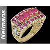 Image 1 : Antique 2.25 ct Ruby & Diamond Ring 14kt Gold USGL CERT