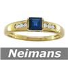 Image 1 : Neimans .50 ct Sapphire & Diamond Ring 14kt CERTIFIED