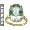 Image 1 : Neimans 8.75 ct Green Amethyst & Diamond Ring 14kt Gold
