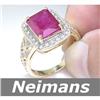 Image 1 : Vintage Certified 2.75 ct Ruby & Diamond Ring 14kt Gold