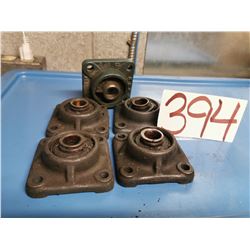 Solid Base Pillow Block Flange Mounted Bearing 3/4" Bore 4 Bolt