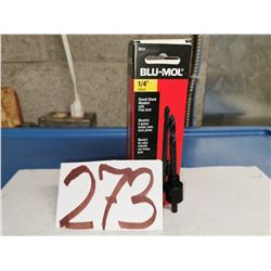 Blu-Mol 1/4 in. round shank mandrel with pilot drill