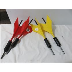 4 Lawn Darts- Rings Missing