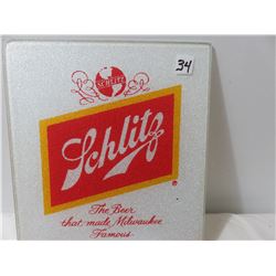 10x12 Shlitz Glass Cutting Board And 1936 Paper Rainer Ale Adv