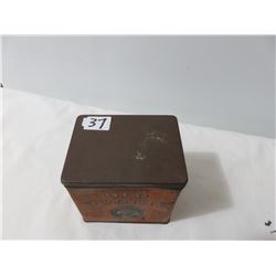 Tucketts Old Square Tabacco Tin- Square Can