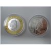 Image 3 : 2001 MARCONI COIN SET - CANADIAN $5 COIN & ENGLISH 2 POUND COIN - Sterling Silver & GOLD PLATED