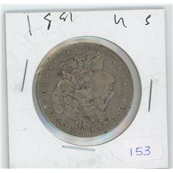 1891O US Morgan Silver Dollar