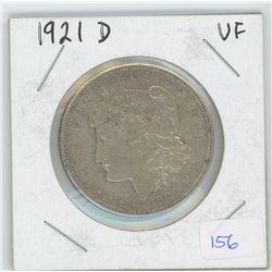 1921D US Morgan Silver Dollar