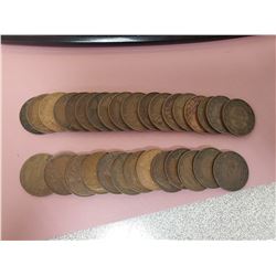 Lot of 31 Canada One Cent 1 Penny King Edward VII 1902-1910 VG+