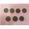 Image 2 : Lot of 7 Canada One Cent 1 Penny 1876 Queen Victoria Large cent