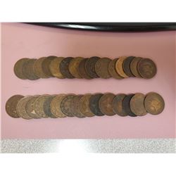 Lot of 30 Canada One Cent 1 Penny King Edward VII G+ At least 1 of each date 1902-1910