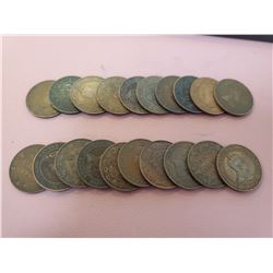 Lot of 20 Canada One Cent 1 Penny King Edward VII 1902-1910 VG+