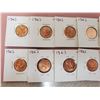 Image 2 : Lot of 14 Canada One Cent 1 Penny 1963 UNC