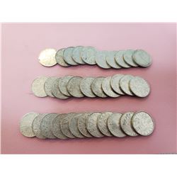 Lot of 33 Canada King George V Nickels coins 1922-1936 Not including 1925-1926