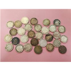 Lot of 30 Canada 10 cent Silver Nice Lot Highly Collectable