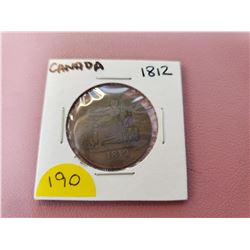Canada 1812 Token half Penny Breton # 960