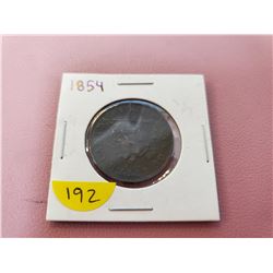 Canada 1854 Token One Half Penny Bank of Upper Canada