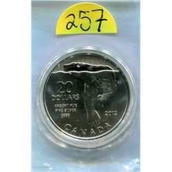 .9999 silver Canada 2012 $20 Twenty Dollars