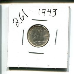 1943 Canada 10 cents 10¢ ten cent