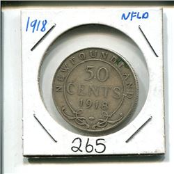 1918 Newfoundland 50 Cent Coin