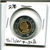 Image 1 : 2011 Canada Toonie $2 Two Dollar silver & gold