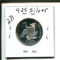 925 silver 1995 Canada 50 cents fifty cent 50¢