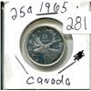 Image 1 : 1965 Canada 25 cents 25¢ twenty five cent