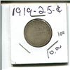 Image 2 : 1919 Newfoundland 25 cents 25¢ twenty five cent