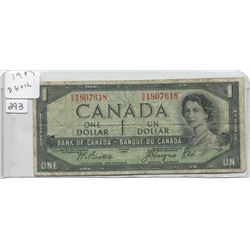 1954 ONE DOLLAR BILL (DEVILS FACE)