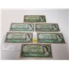 Image 1 : Lot of 6 Canada 1 Dollar 1954 Bank of Canada $1 Modified Portrait