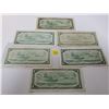 Image 2 : Lot of 6 Canada 1 Dollar 1954 Bank of Canada $1 Modified Portrait