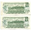 Image 2 : 2 1973 Bank of Canada $1 One dollar bills