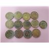Image 1 : Lot of 13 British West Africa One Shilling 1952 Circulated