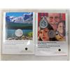 Image 5 : Canada First Day 25c coins 2005 SK x 2; 2005 Alta; 2006 Bravery