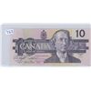 Image 1 : 1989 Bank of canada $10.00 Bill Sig. Knight & Thiessen