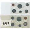 Image 1 : Canadian Uncirculated Set 1981, 1982 Lot of 2