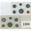 Image 1 : Canadian Uncirculated Set 1986, 1987 Lot of 2