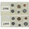Image 1 : Canadian Uncirculated Set 1995, 1996 Lot of 2
