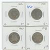 Image 1 : Canadian 25c 1901, 1902, 1902H, 1903 Lot of 4