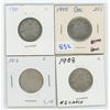 Image 1 : Canadian 25c 1905, 1908, 1910, 1912 Lot of 4