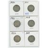 Image 1 : Canadian 25c 1921, 1928, 1929, 1930, 1931, 1932 Lot of 6