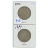 Image 1 : Canadian 50c 1913, 1914 Lot of 2