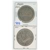 Image 1 : Canadian Silver Dollars 1949, 1950 Lot of 2