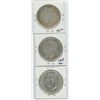 Image 2 : Canadian Silver Dollars 1950, 1951, 1952 Lot of 3